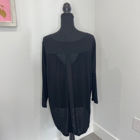 Papermoon Black 3/4 Sleeve Round Neck Top - Picture 3 of 6